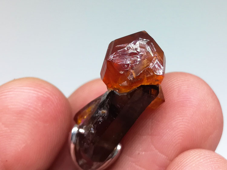 The original form of manganese aluminum garnet stone stone pendant Pendant Fanta brown crystal gem m,Garnet,Quartz