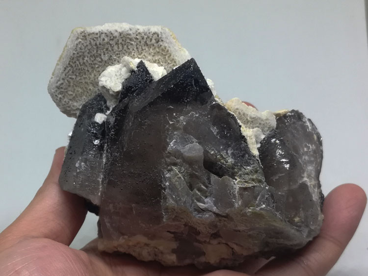 China Fujian produced a new sheet of calcite crystal stone ore samples of polymerization,Quartz,Calcite