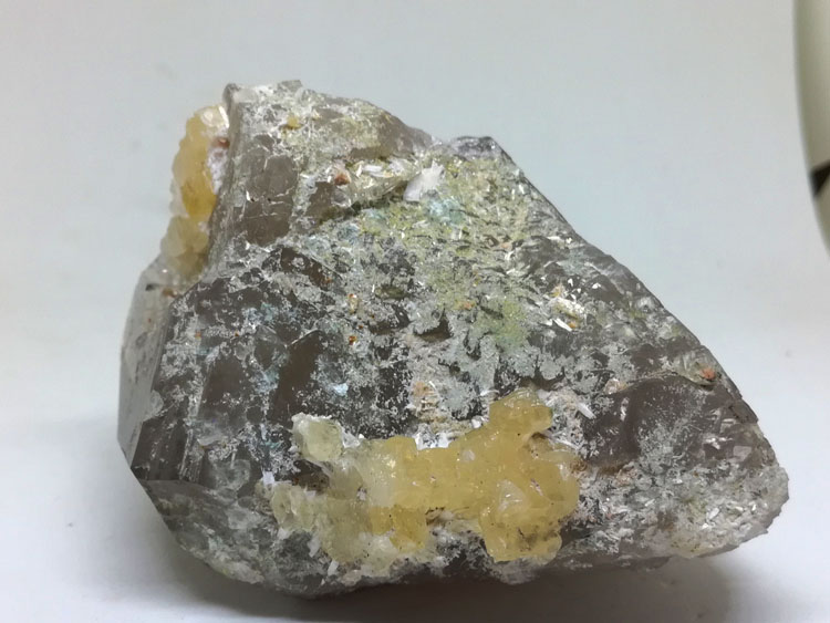 方解石和浊沸石、茶色水晶烟晶共生矿物晶体标本原石原矿,水晶,方解,浊沸石