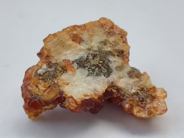 Fanta stone Spessartite、garnet、Smoke Quartz crystal specimens wrapped gem stone ore,Garnet,Quartz