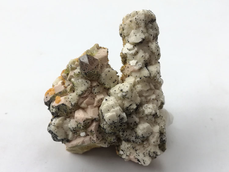 钟乳状长石和沸石、茶晶烟晶共生矿物标本晶体原矿原矿观赏石,长石,水晶,辉沸石