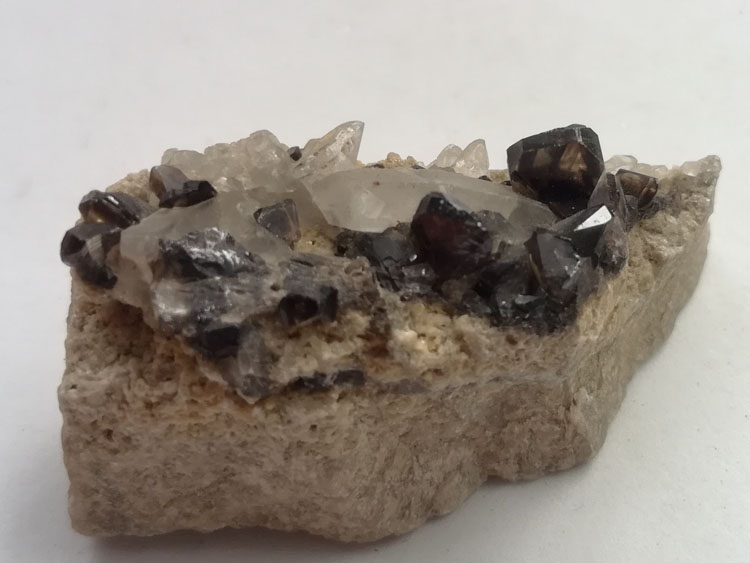 云南透明锡石和水晶共生矿物标本晶体宝石原石原矿矿石,锡石,水晶