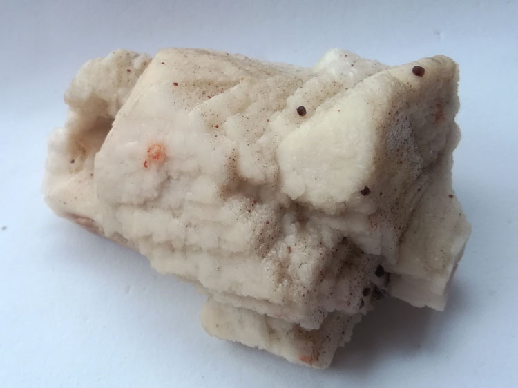 Symbiotic mineral specimens of snow-white Albite and Spessartine manganese-al garnet crystalline gem,Garnet,Feldspar