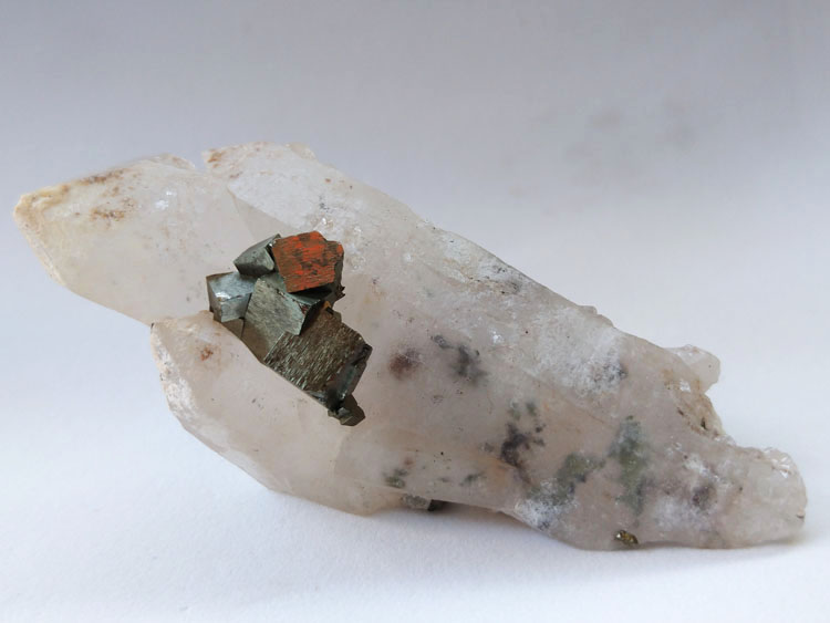 Pyrites,Quartz Mineral Specimens Mineral Crystals Gem Materials,Pyrites,Quartz