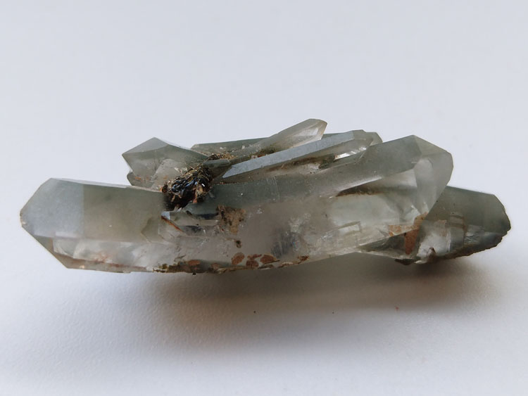 Green Quartz Crystal inclusions Epidote Mineral Specimens Mineral Crystals Gem Materials,Quartz,Epidote