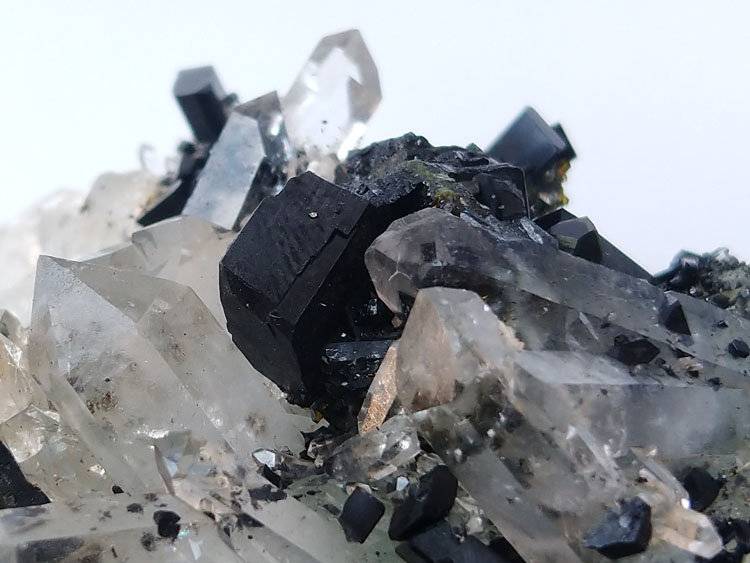 光泽好硅铁灰石葡萄石水晶方解石共生矿物晶体标本宝石原石原矿石,硅铁灰石,葡萄石,方解,水晶