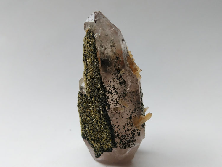 Stilbite,Smoky Quartz Mineral Specimens Mineral Crystals Gem Materials,Stilbite,Quartz