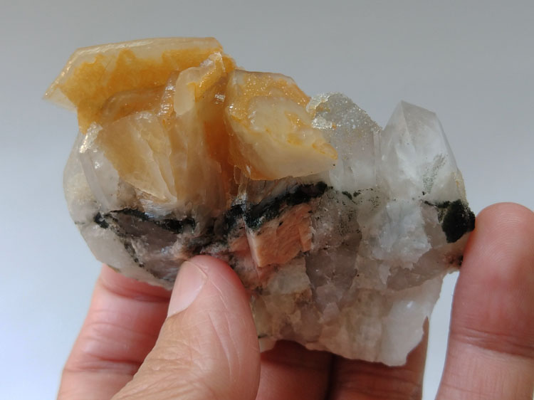 福建方解石茶晶烟晶共生矿物标本晶体晶簇晶洞宝石原石原矿石能量,方解,辉沸石