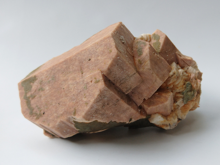 粉红钾长石白茶水晶共生矿物标本晶体晶簇晶洞宝石原石原矿石能量,长石,水晶